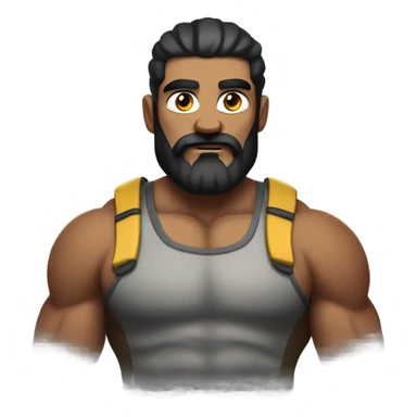 Swole gamer with black beard sticker