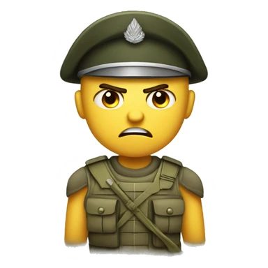 angry soldier sticker