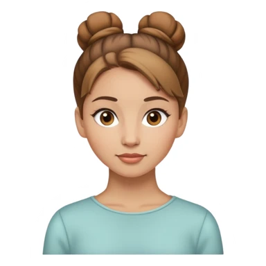Light brown hair, light brown eyed female cutie that always wears her hair in a bun on the top of her head  sticker