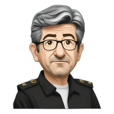 jean-luc melenchon habille en terroriste du hamas sticker