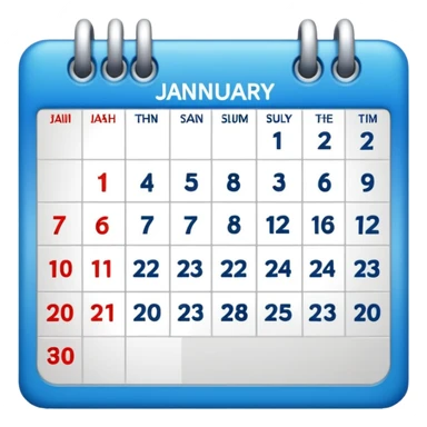 Calander page of 30 January only  sticker