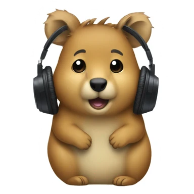 headphone with quokka sticker