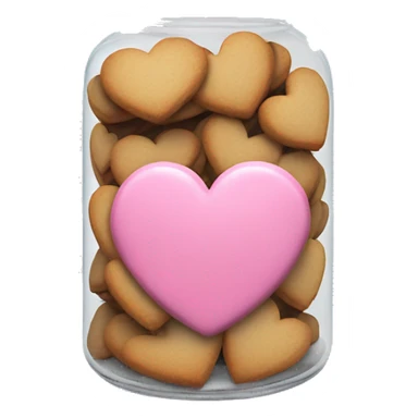 Heart cookies in a cookie jar that’s pink sticker