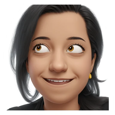 smiling girl enjoying food sticker