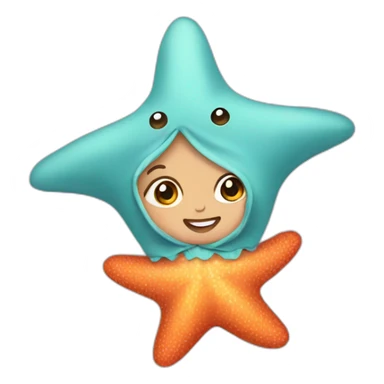 baby in a starfish costume sticker
