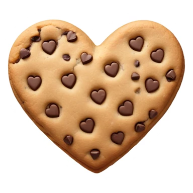 chocochip cookie heart sticker