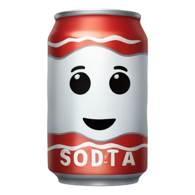 Soda can with hands sticker
