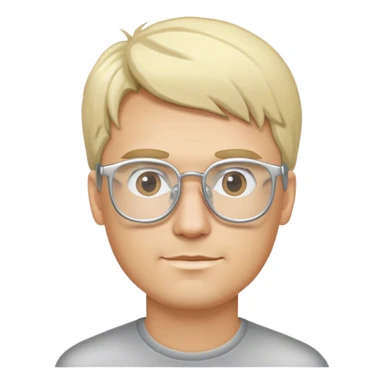 blonde man with silver glasses sticker