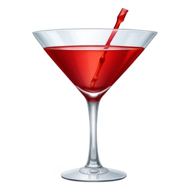 red martini glas sticker