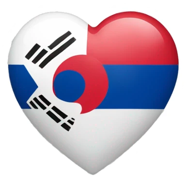 heart with korea flag sticker