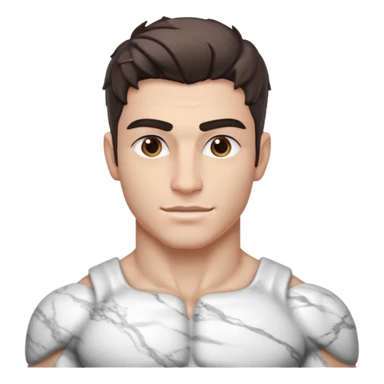 fais une statue grecque homme de 20 ans avec un minimum de sourire sticker