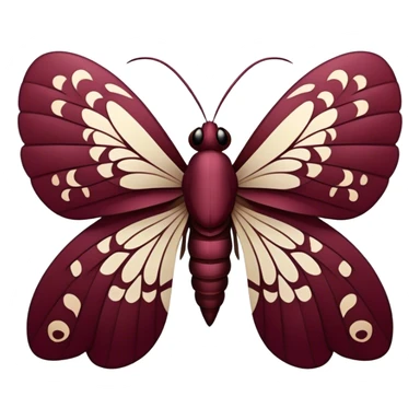 beautiful wine colored moth sticker