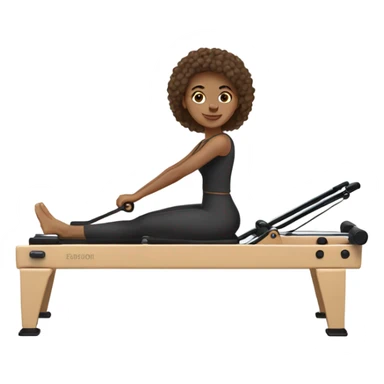 Light brown skin Mujer pilates reformer sticker