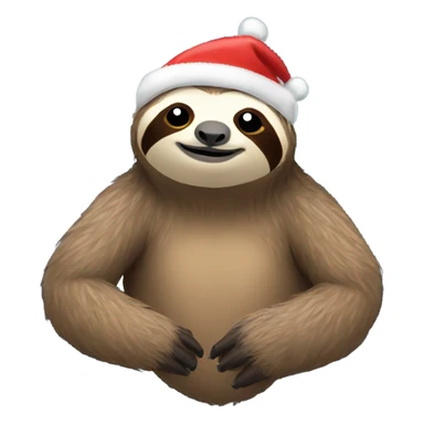 Sloth with Christmas lights sticker