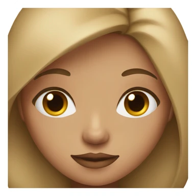 Girl with light brown hair with lipstick  sticker