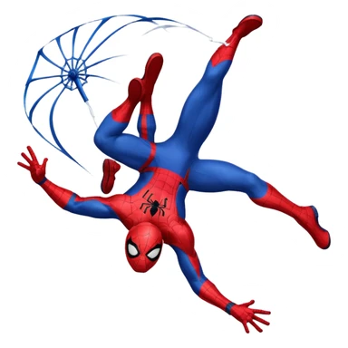 Spider-Man with the fan blowing on him sticker