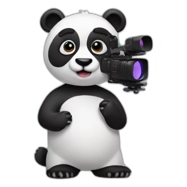 Panda filmmaking sticker