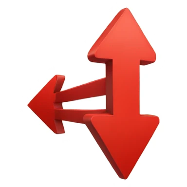 Red increase arrow sticker