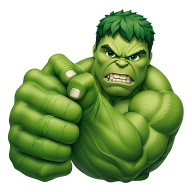 green hulk fist sticker