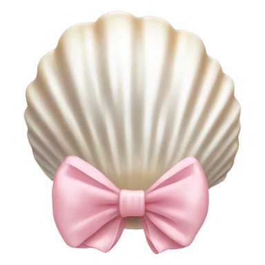 Pearl shell and light pink bow sticker