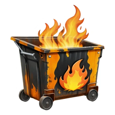 Dumpster fire sticker