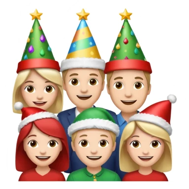 christmas emoji photobooth lets party sticker