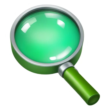 green magnifying glass sticker