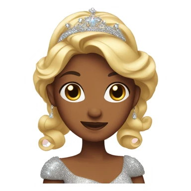 princess with sparkly dress sticker