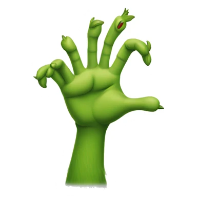 grinch hand sticker