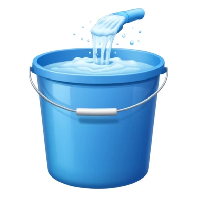Bucket and cleaning product sticker