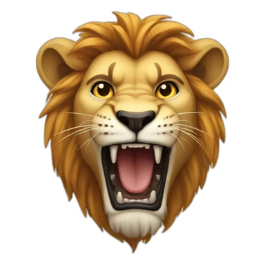 Lion fierce sticker