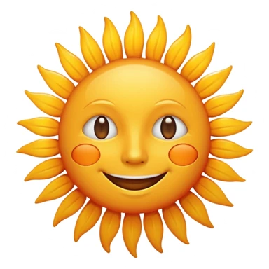 Retro Sun face no background sticker