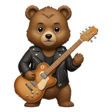 Bear potrait rockstar  sticker