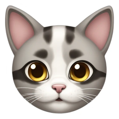 cat, manga style big heart eyes sticker