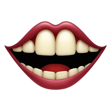 mouth with vampire teeth sticker