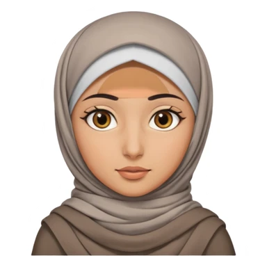 arab GIRL with hijab half body to belt, big bread sticker