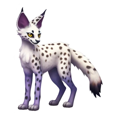 Epic Edgy Colorful ethereal eldritch Sergal-Serval-Fionbri sticker