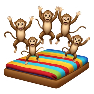 Cinco monitos salta en la cama uno se cayó se golpeó la cabeza mamá llamo al doctor ye le doctor dijo no más monos saita em la cama sticker