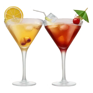 Two cocktails clinking sticker