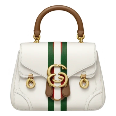 White, small, gucci purse sticker
