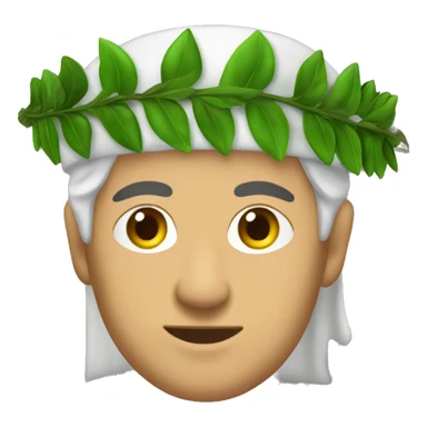 Dante Alighieri with a green laurel wreath on his head sticker