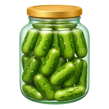 glass jar with pickles inside sticker