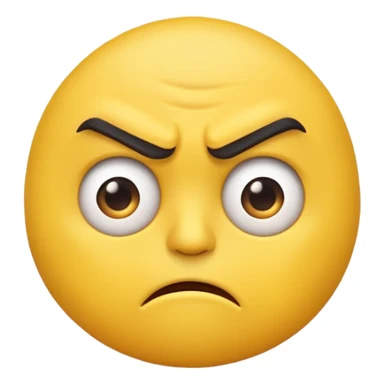 angry emoji with a confused look sticker