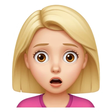 shocked clean girl sticker