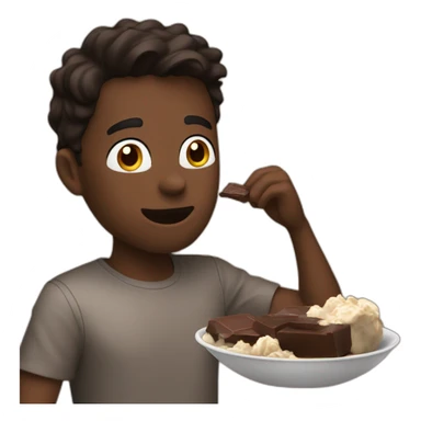 Brad pit eating chocolate sticker