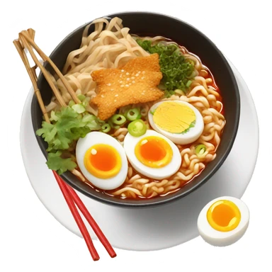 spicy ramen with soft boiled egg sticker