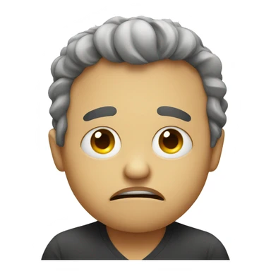 Emoji looking disappointed and frustrated while also feeling disgusted  sticker