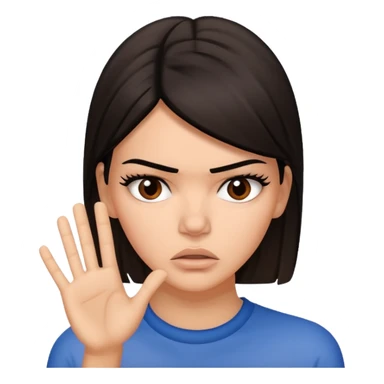 kendall jenner saying stop an looking annoyed sticker