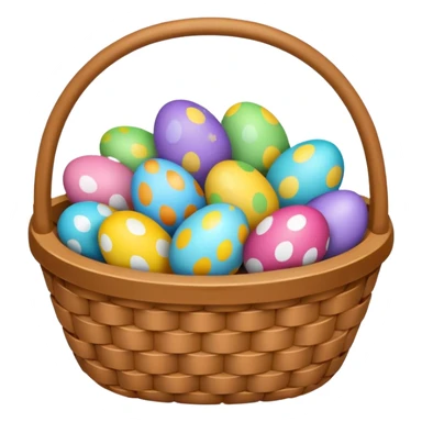 basket full of easter eggs sticker