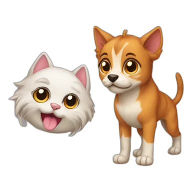 Chimera of dog and cat sticker